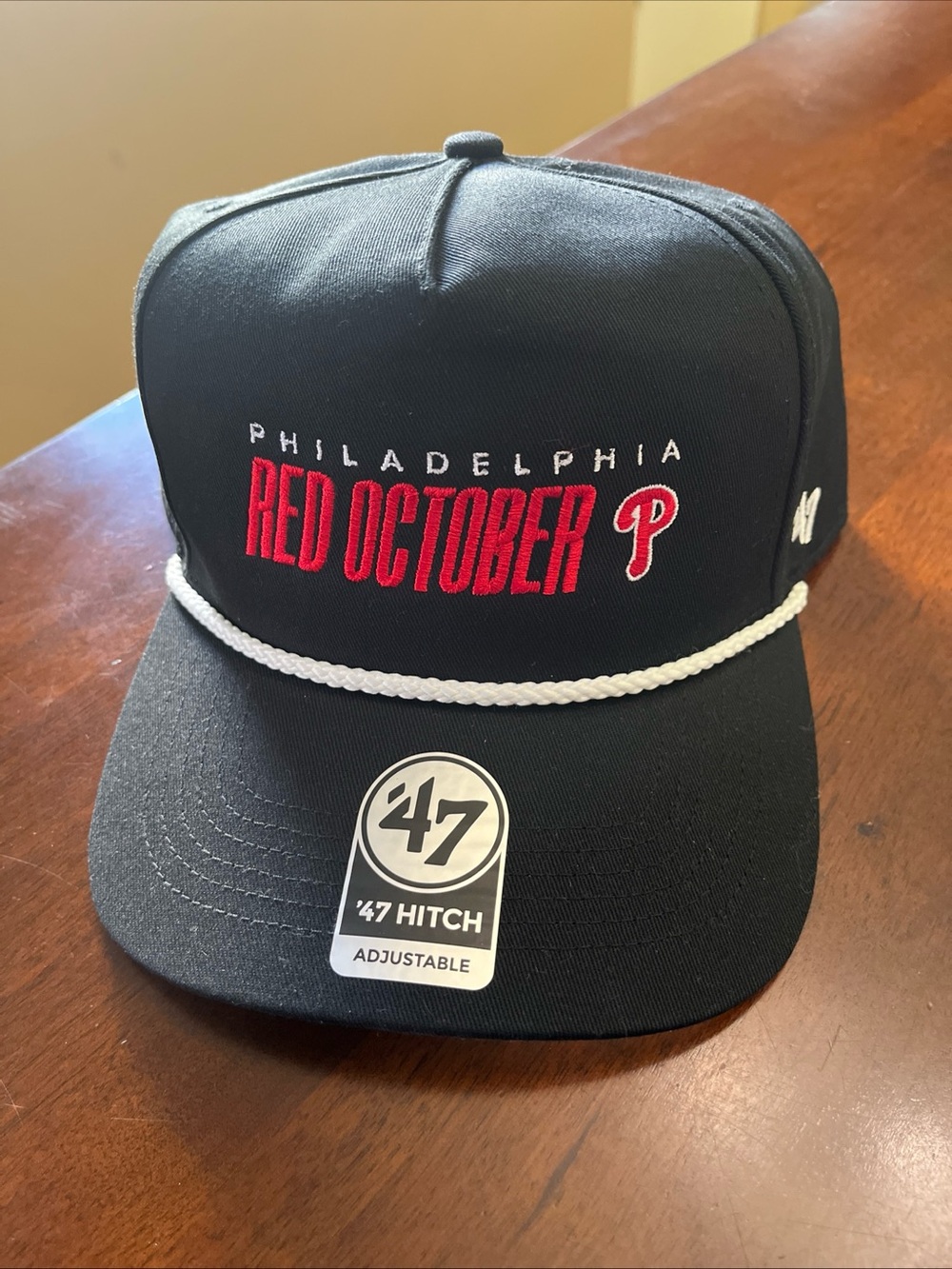 Philadelphia Phillies Hat 47 Hitch Red October Vtg Rope Style Baseball Cap NWT